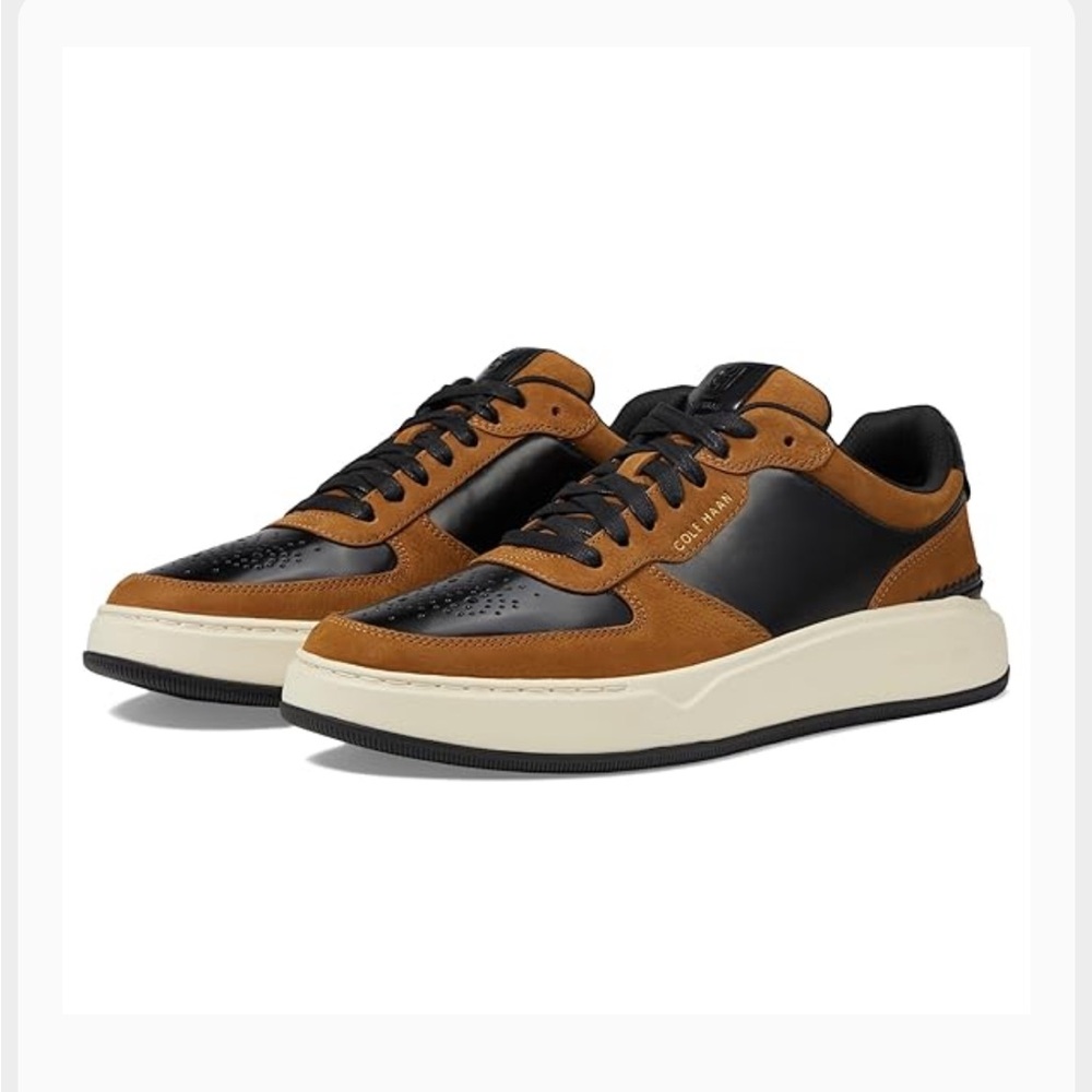 NWT COLE HANN Men’s Grandpro Crossover Sneaker Black Golden Toffee/Ivory Size 11